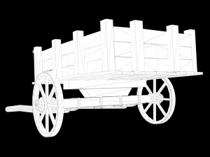 Low-poly of cart 3D Model