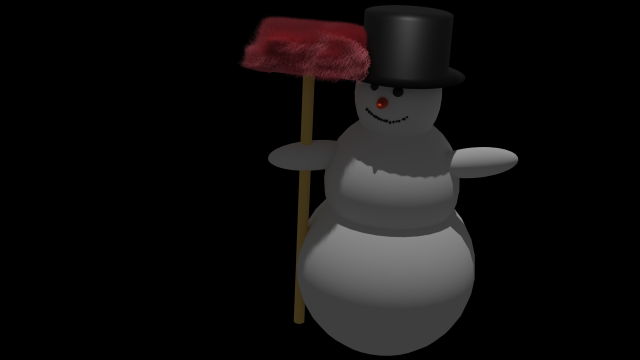Snowman Model 3D .c4d .max .obj .3ds .fbx .stl .blend 