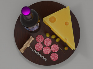 Wineandcheese 3D Model