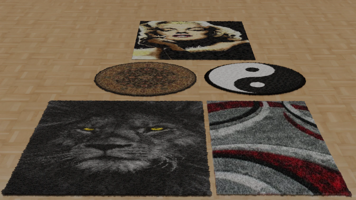 Rugs 3D Model .c4d .max .obj .3ds .fbx .stl .blend 
