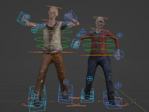 Zombies 3D Model