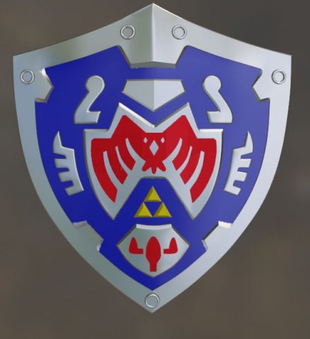 Zelda shield majoras mask 3D 프린트 모델 .c4d .max .obj .3ds .fbx .stl .blend 
