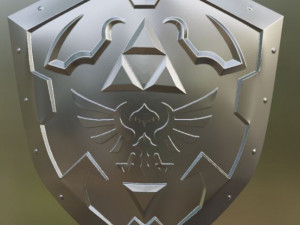Zelda shield ocarina of time 3D Baskı Modeli
