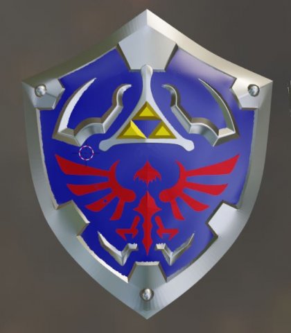 Zelda shield twilight princess 3D Принт Модель .c4d .max .obj .3ds .fbx .stl .blend 