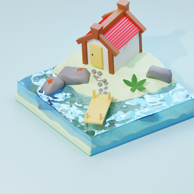 House on the island 3D मॉडल .c4d .max .obj .3ds .fbx .stl .blend