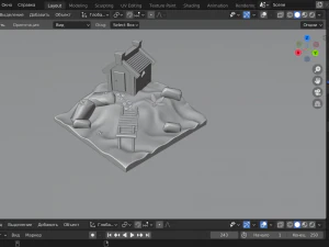 House on the island 3D Model