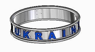BRACELET UKRAINE 3D Model .c4d .max .obj .3ds .fbx .stl .blend 