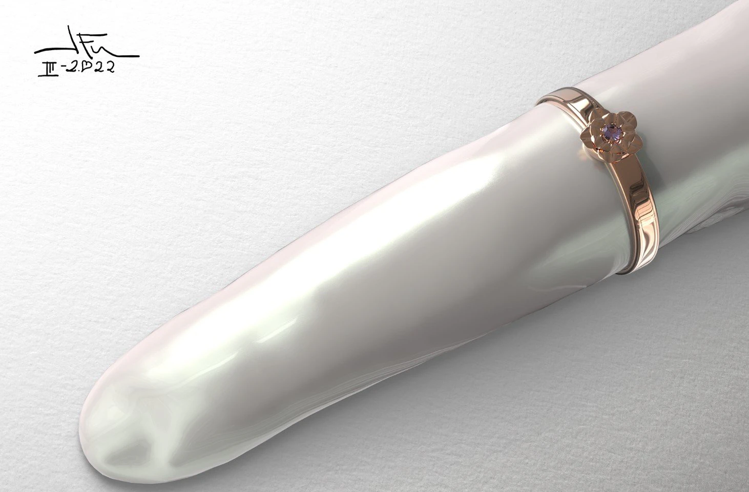 Ring Flower Bezel 3D Model .c4d .max .obj .3ds .fbx .stl .blend