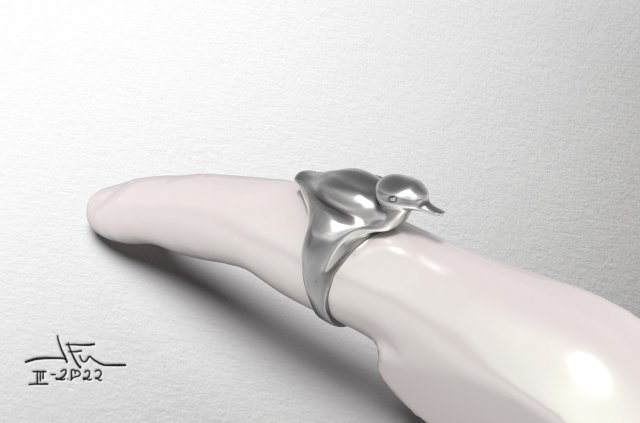 Ring Little Duck 3D 모델 .c4d .max .obj .3ds .fbx .stl .blend 