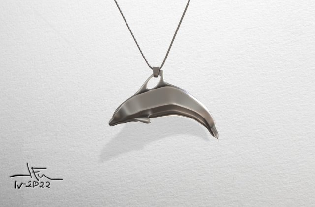 Pendant Dolphin 3D 모델 .c4d .max .obj .3ds .fbx .stl .blend 