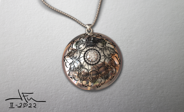 Pendant Mandala 3D Модель .c4d .max .obj .3ds .fbx .stl .blend 