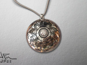 Mandala Pingente Modelo 3D