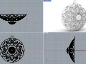 Pendentif Mandala Modèle 3D