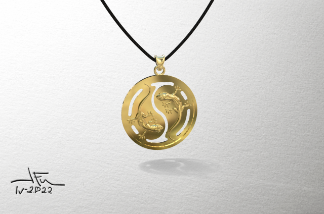 Yin Yang Pendant 3D 모델 .c4d .max .obj .3ds .fbx .stl .blend 