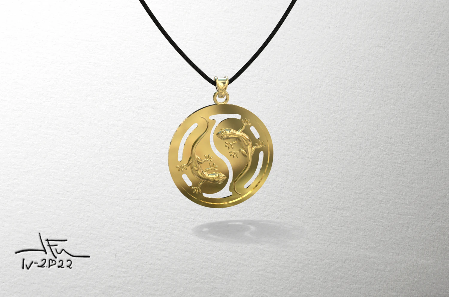 Yin Yang Pendant 3D Model .c4d .max .obj .3ds .fbx .stl .blend 