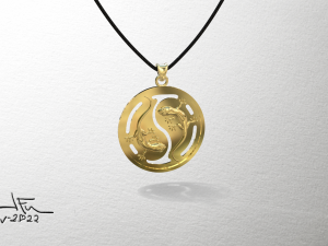Yin Yang Pendant 3D Model