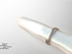 Ring Gems Curve Model 3D