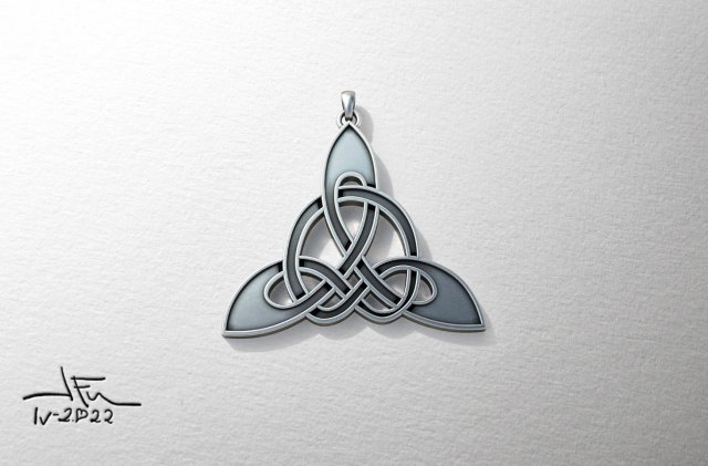 Celtic Cross Pendant 3D मॉडल .c4d .max .obj .3ds .fbx .stl .blend 