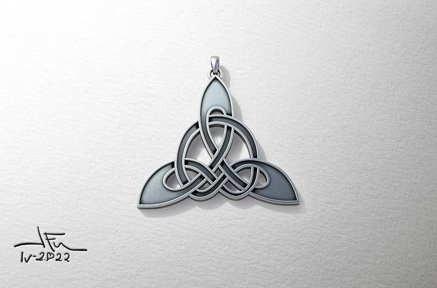 Celtic Cross Pendant 3D Model .c4d .max .obj .3ds .fbx .stl .blend 