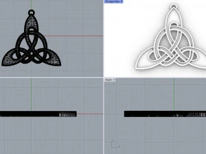 Celtic Cross Pendant 3D Model