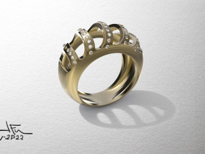 Cuts Ring 3D Model