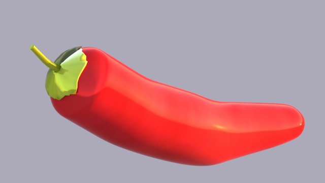 Red Pepper Model 3D .c4d .max .obj .3ds .fbx .stl .blend 