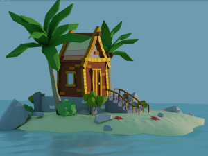 House on the island 3D Model