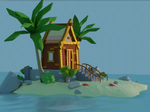 House on the island 3D Model
