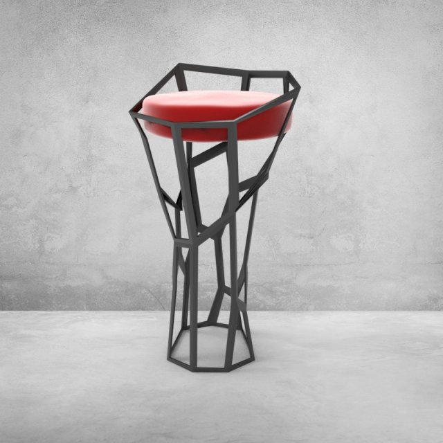 Bar stool 3D Model .c4d .max .obj .3ds .fbx .stl .blend 
