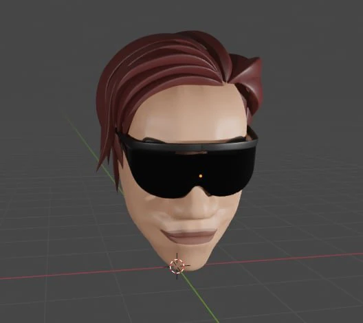 Wajah berkacamata Model 3D .c4d .max .obj .3ds .fbx .stl .blend 