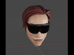 Face with glasses Modelo 3D