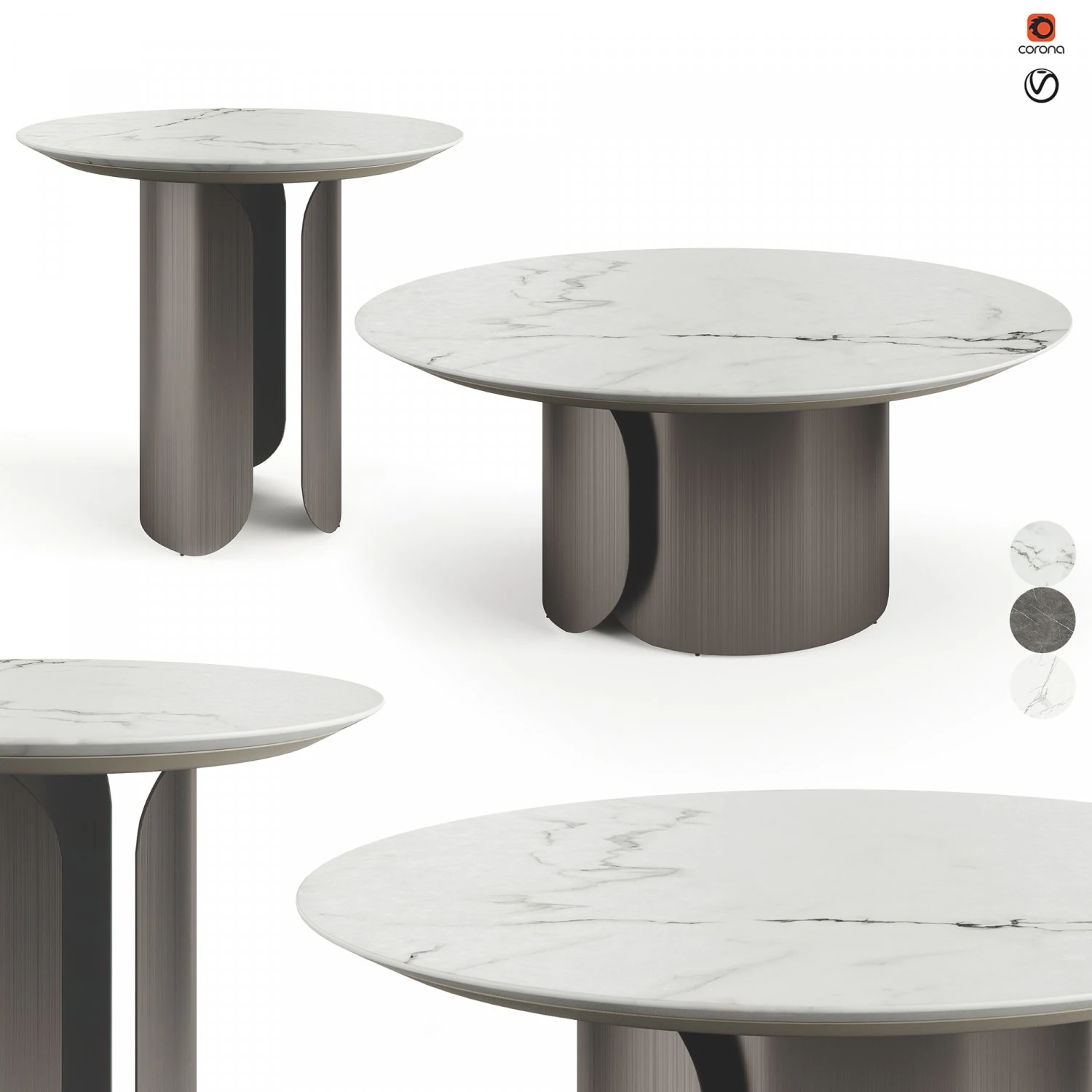 GABRIEL OPERA CONTEMPORARY COFFEE TABLE 3D Model .c4d .max .obj .3ds .fbx .stl .blend 
