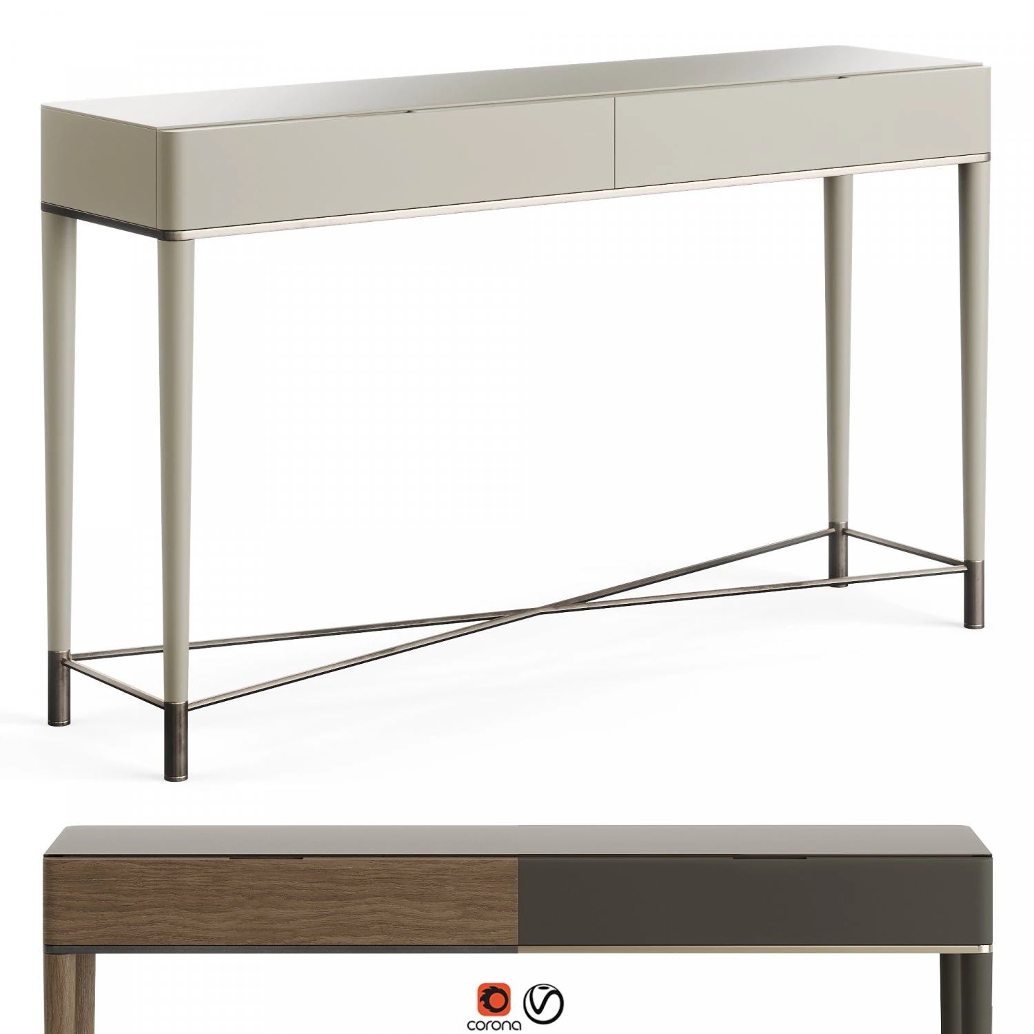 GallottiRadice Tama Console 3D Model .c4d .max .obj .3ds .fbx .stl .blend 
