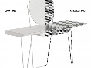 Bonaldo Coseno Plus Veneered Wood Console 3D Model