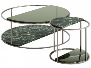 Fendi Boogie Lingkaran Marmer Paladium Portoro Model 3D