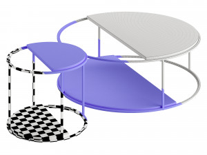 Fendi Boogie Circle Portoro Palladium Marble Modelo 3D