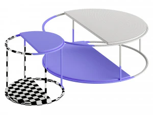 Fendi Boogie Circle Portoro Palladium Marble 3D Model