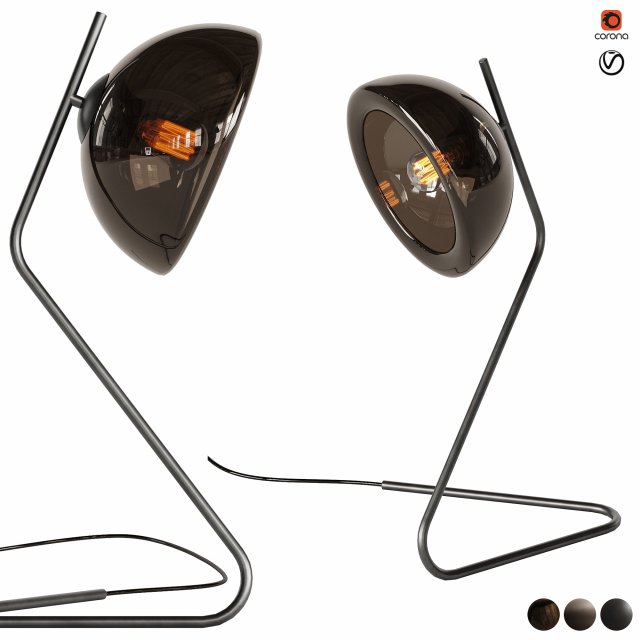 Cattelan Italia Sunset Table Lamp 3D Модель .c4d .max .obj .3ds .fbx .stl .blend 
