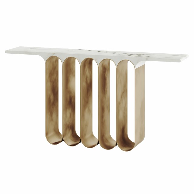 Steel5 Console Table by Herve Langlais 3D Модель .c4d .max .obj .3ds .fbx .stl .blend 