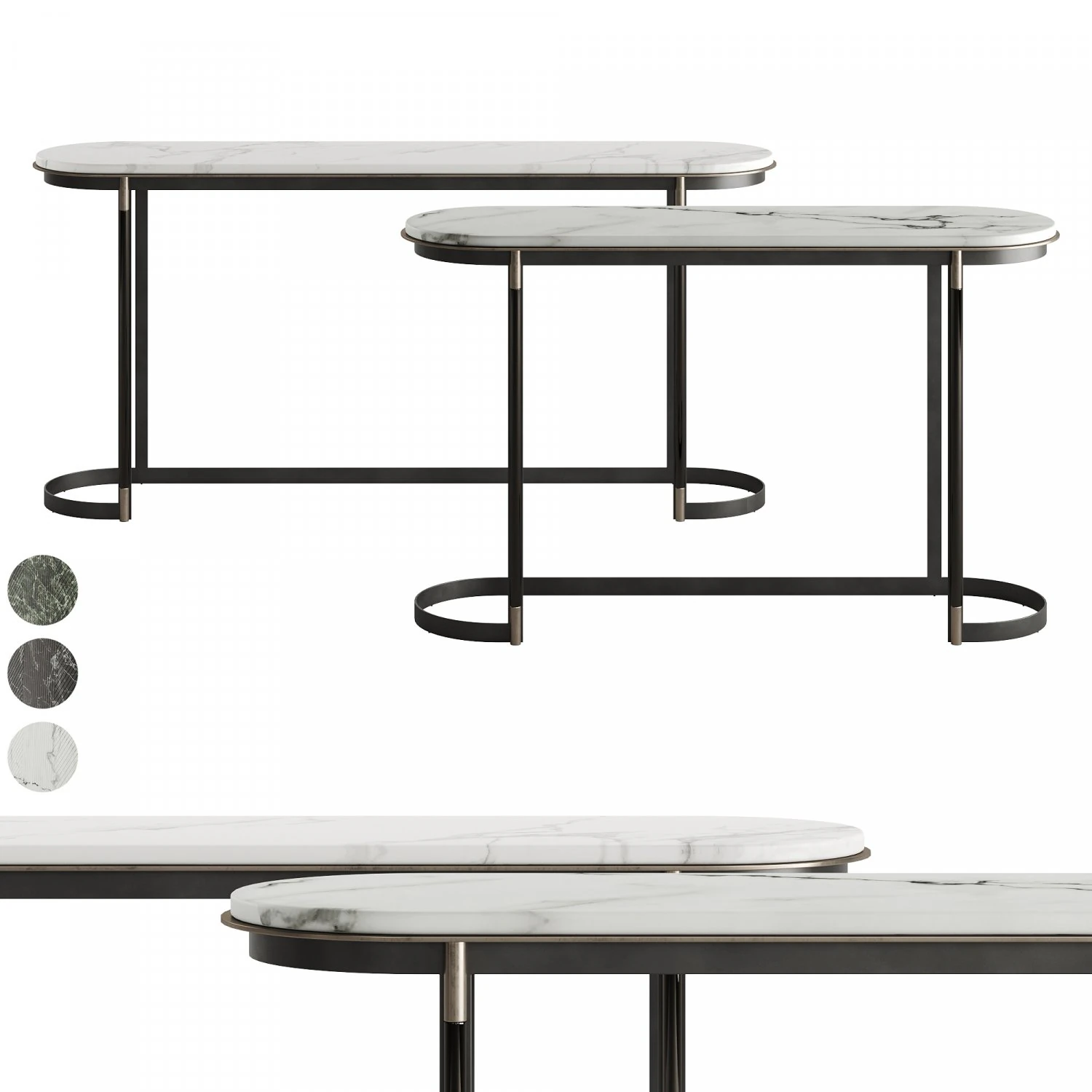 Laskasas Lyssa Console Table 3D Model .c4d .max .obj .3ds .fbx .stl .blend 