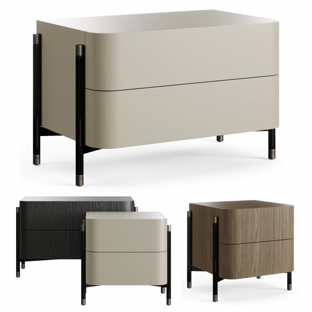 Laskasas Rosie Bedside Table 3D Model .c4d .max .obj .3ds .fbx .stl .blend 