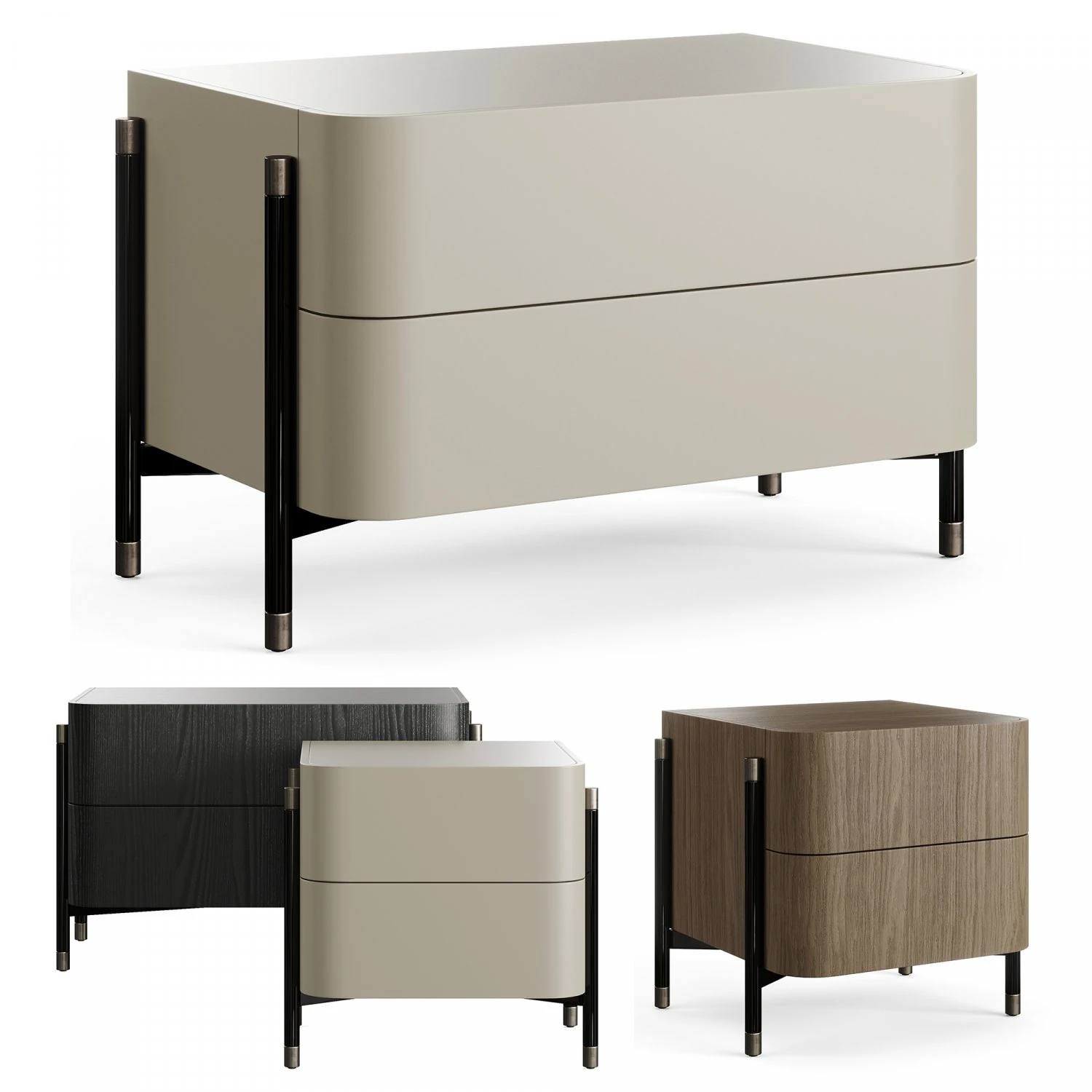 Laskasas Rosie Bedside Table 3D Model .c4d .max .obj .3ds .fbx .stl .blend 