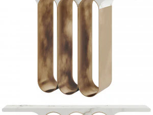 Herve Langlais Steel 3 marmeren console 3D Model