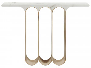 Herve Langlais Steel 3 Marble Console 3D Модель