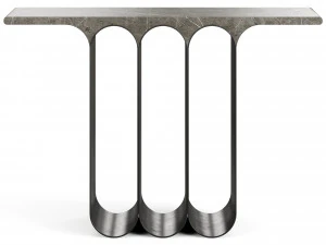Herve Langlais Steel 3 Marble Console 3D Model