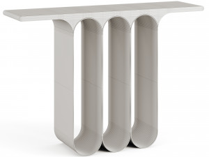 Herve Langlais Steel 3 Marble Console 3D Модель