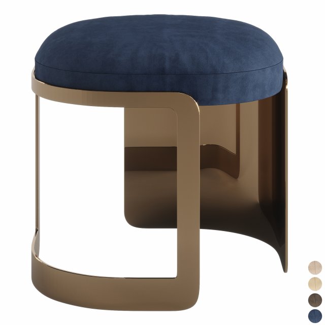 Fendi Bent Ottoman 3D 모델 .c4d .max .obj .3ds .fbx .stl .blend 