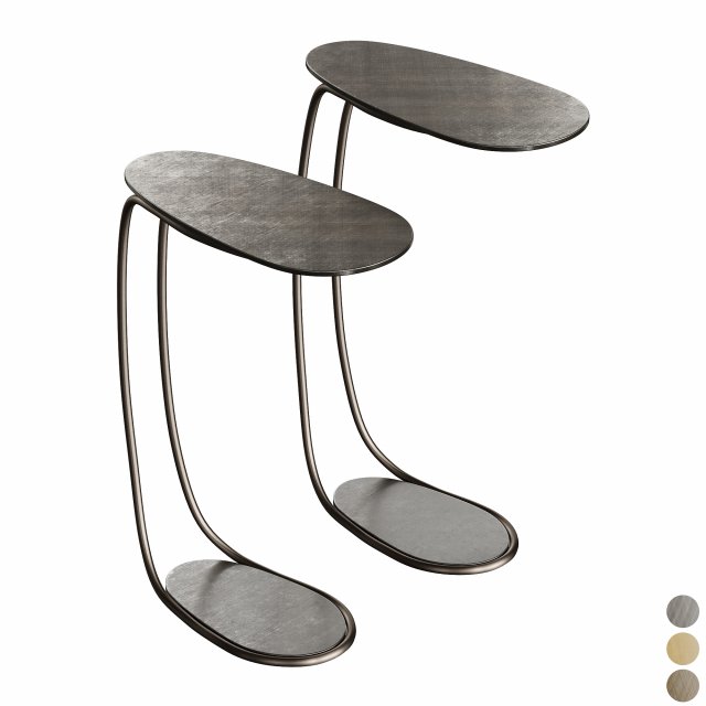 Attelan Italia Yago Side Table 3D Model .c4d .max .obj .3ds .fbx .stl .blend 