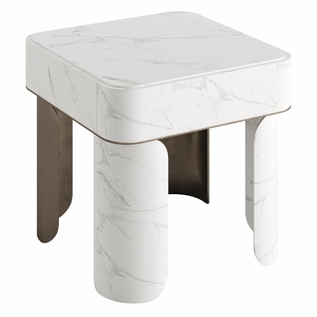 Luxlucia Casa Line Marble Side Table 3D 模型 .c4d .max .obj .3ds .fbx .stl .blend 