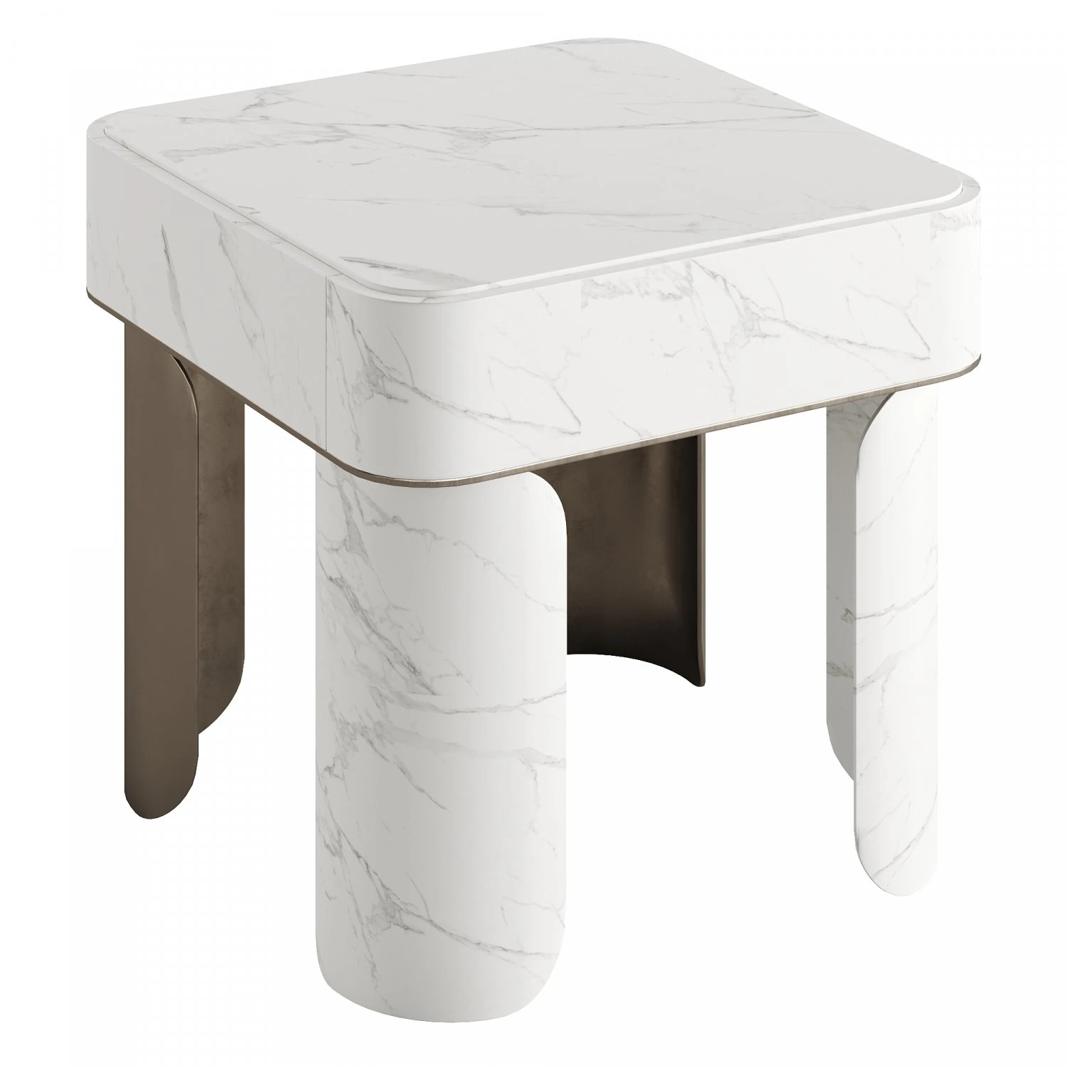 Luxlucia Casa Line Marble Side Table 3D Model .c4d .max .obj .3ds .fbx .stl .blend 